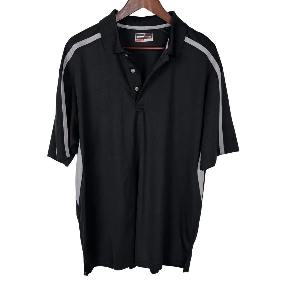 Grand Slam Performance Black Gray Short Sleeve Polo Golf Shirt Men's XL